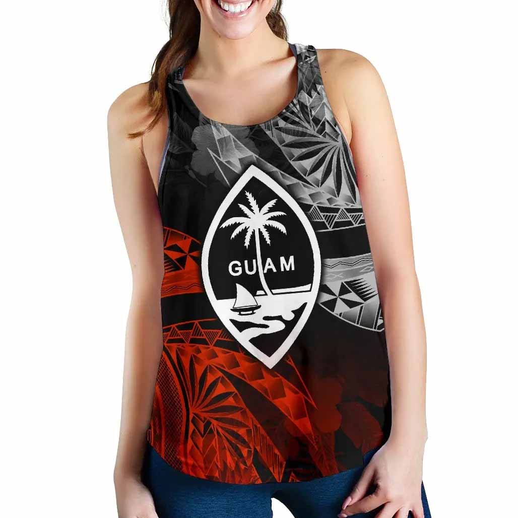 Guam Polynesian Women Racerback Tank - Vintage Polynesian Style