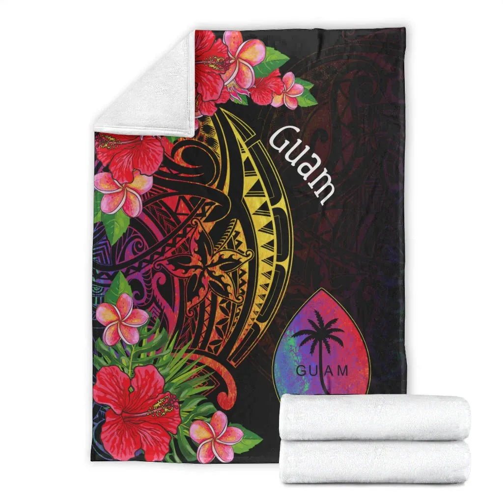 Guam Premium Blanket - Tropical Hippie Style