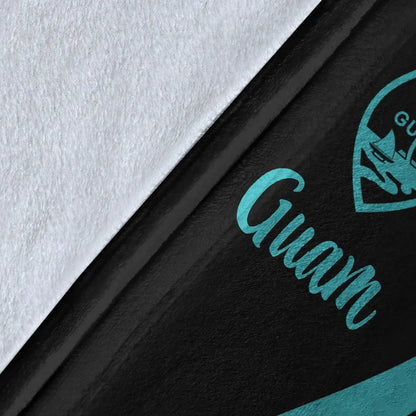 Guam Premium Blanket - Turquoise Polynesian Tentacle Tribal Pattern