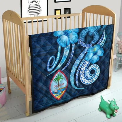Guam Premium Quilt - Turtle and Tribal Tattoo Of Polynesian