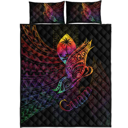 Guam Quilt Bed Set - Butterfly Polynesian Style
