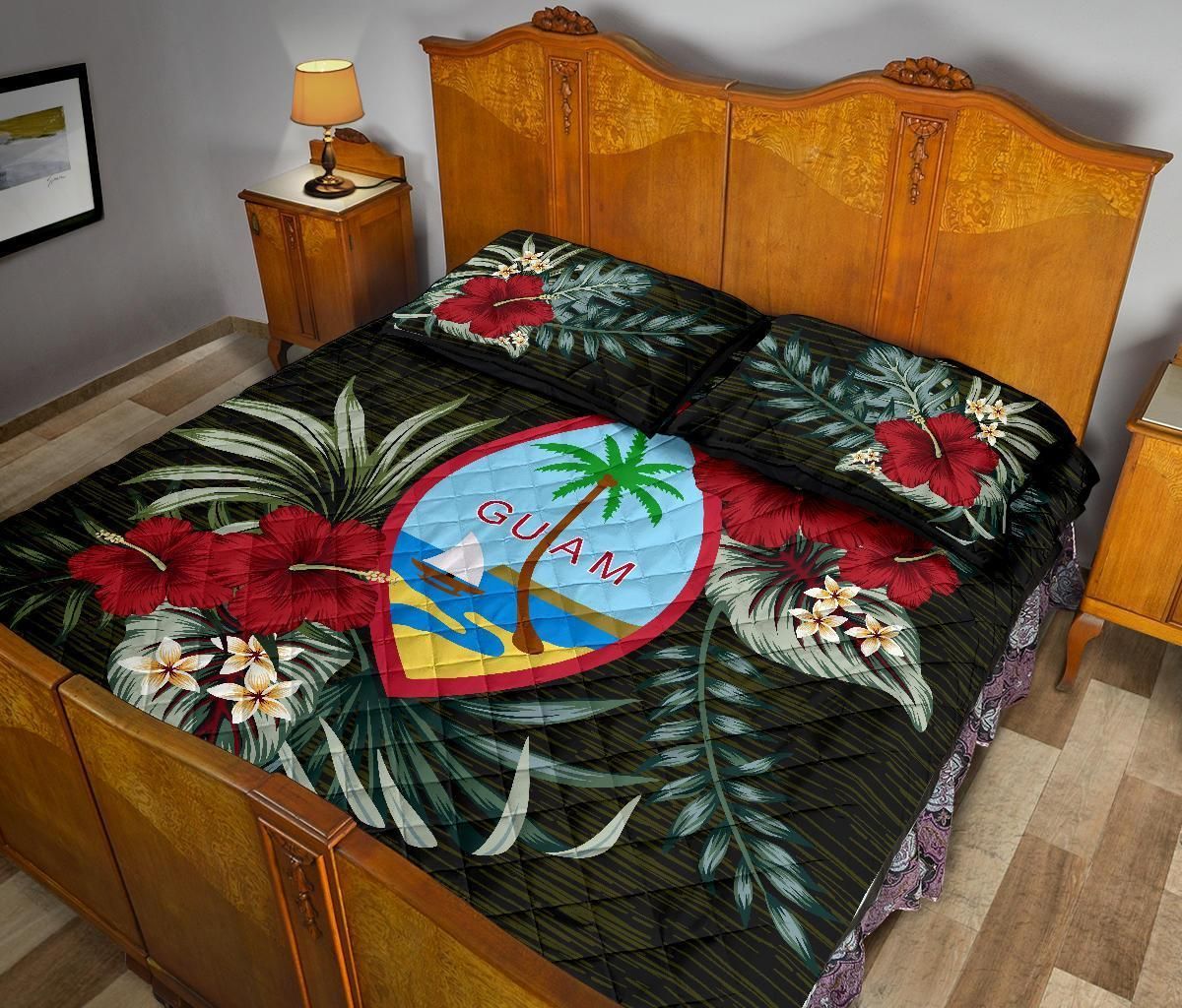 Guam Polynesian Quilt Bed Set - Special Hibiscus