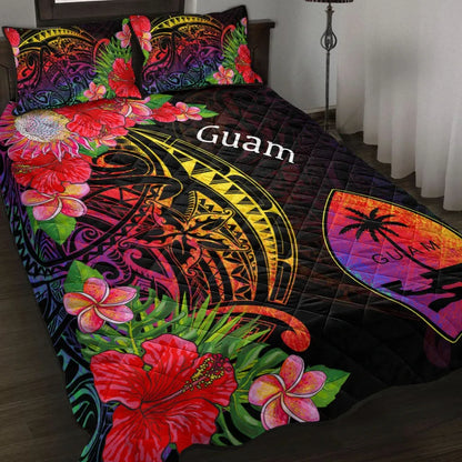 Guam Quilt Bed Set - Tropical Hippie Style