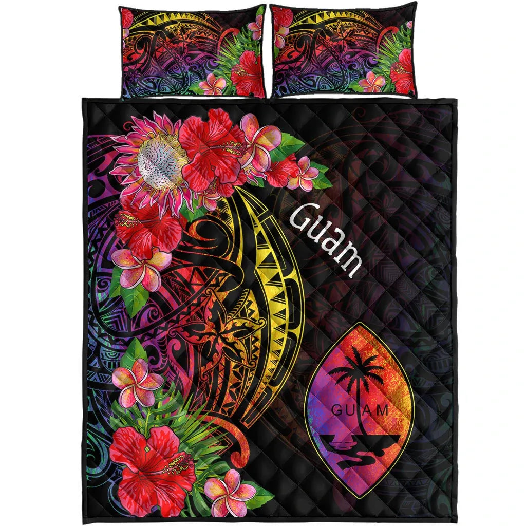 Guam Quilt Bed Set - Tropical Hippie Style