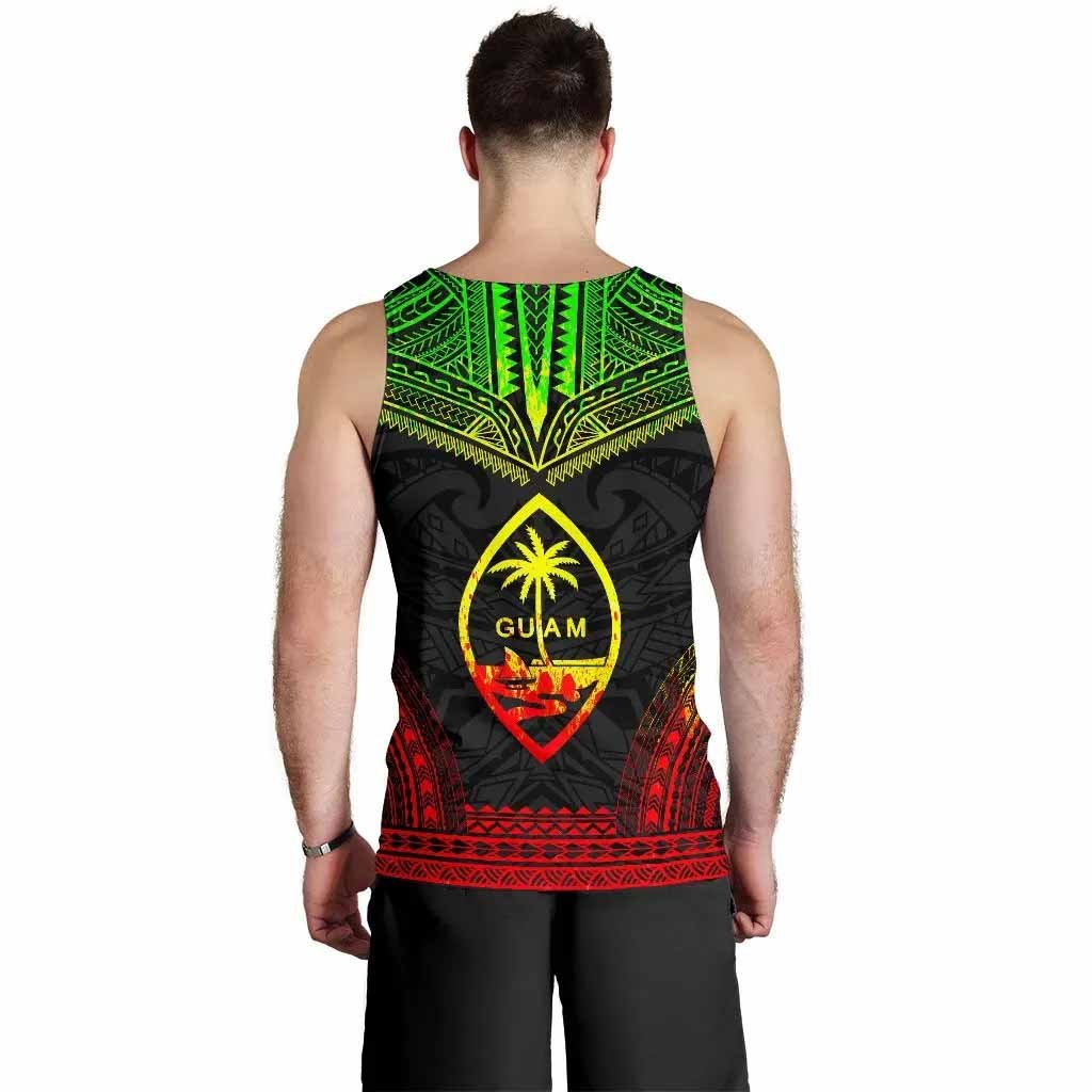 Guam Men Tank Top - Polynesian Chief Reggae Version