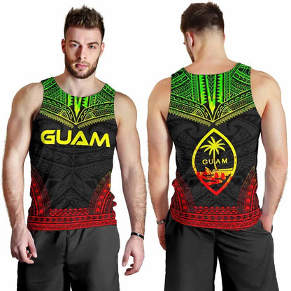 Guam Men Tank Top - Polynesian Chief Reggae Version