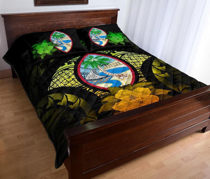Guam Polynesian Quilt Bed Set Hibiscus Reggae