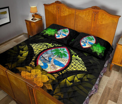 Guam Polynesian Quilt Bed Set Hibiscus Reggae