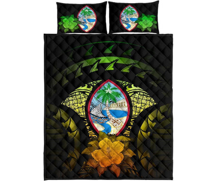 Guam Polynesian Quilt Bed Set Hibiscus Reggae