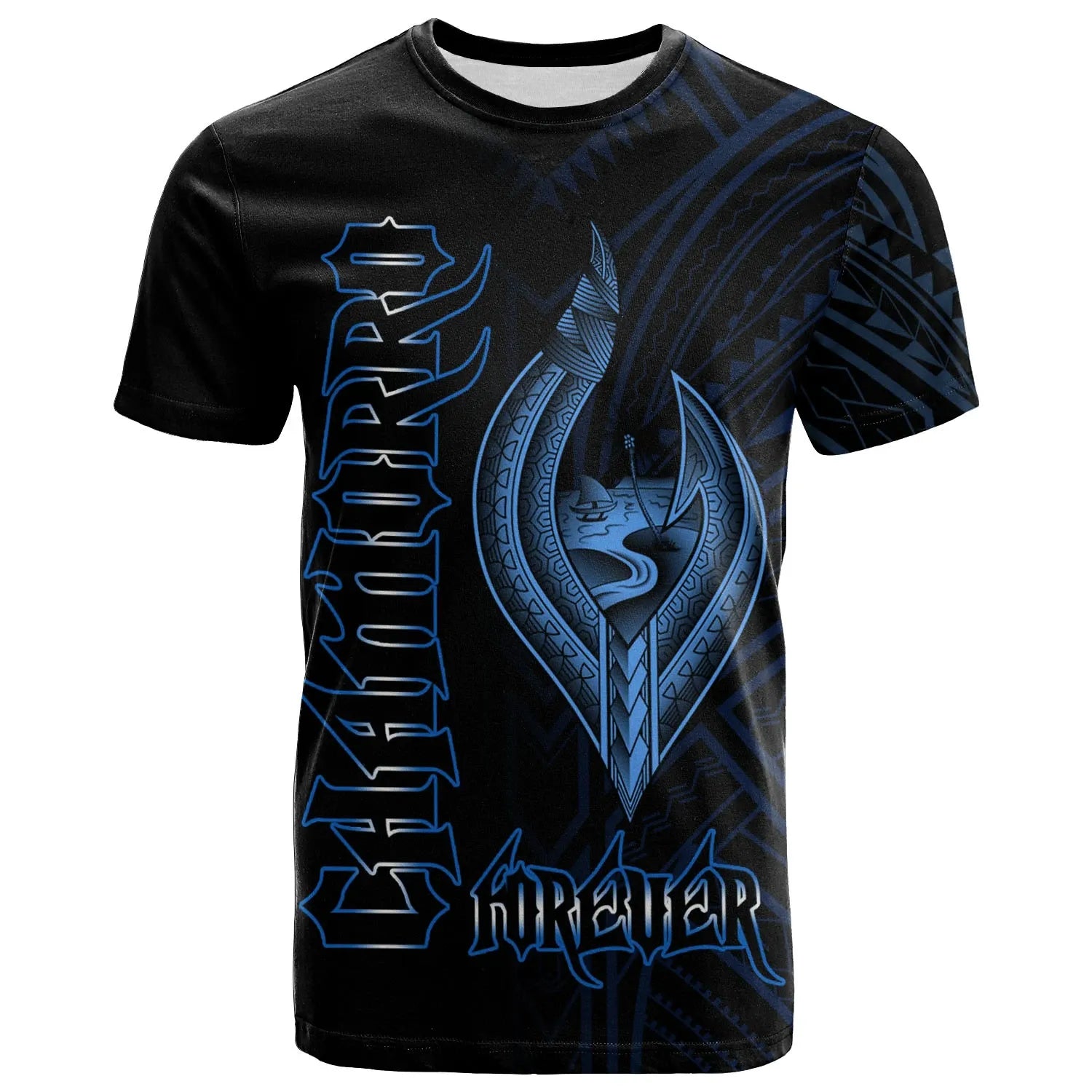 Guam T-Shirt - Chamorro Forever Blue Color