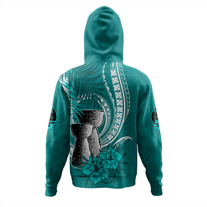 Guam Hoodie Tribal Latte Stone Tropical Style