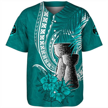 Guam Baseball Shirt Tribal Latte Stone Tropical Style