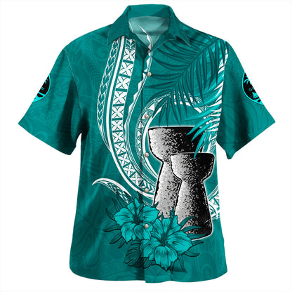 Guam Custom Personalised Hawaiian Shirt Chief Tattoo Patterns Style Sage Green
