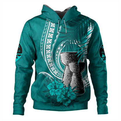 Guam Hoodie Tribal Latte Stone Tropical Style