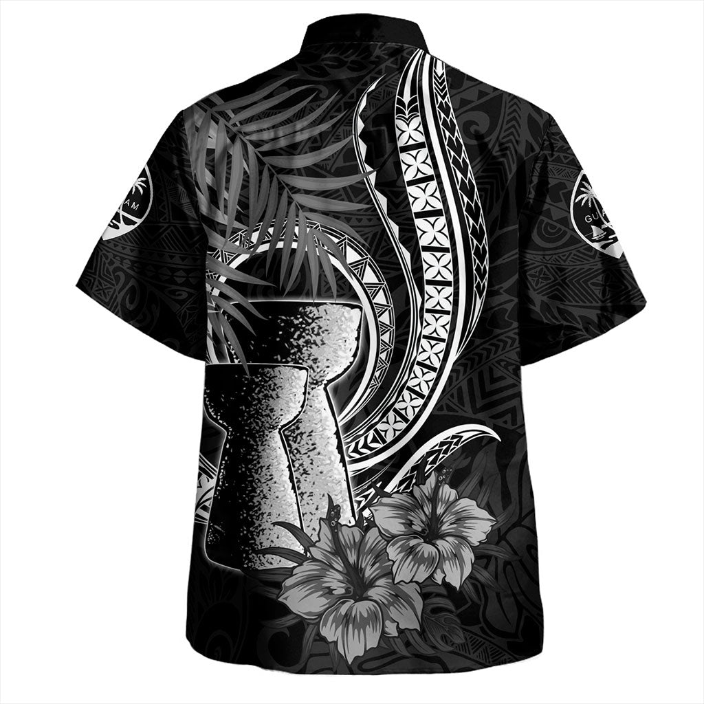 Guam Custom Personalised Hawaiian Shirt Chief Tattoo Patterns Style Sage Green