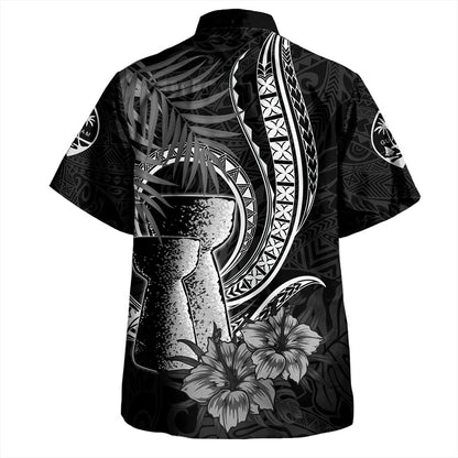 Guam Custom Personalised Hawaiian Shirt Chief Tattoo Patterns Style Sage Green