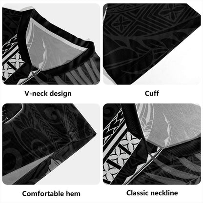 Guam Rugby Jersey Tribal Latte Stone Tropical Style
