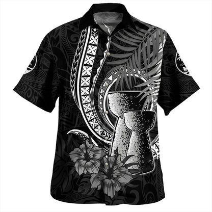 Guam Custom Personalised Hawaiian Shirt Chief Tattoo Patterns Style Sage Green
