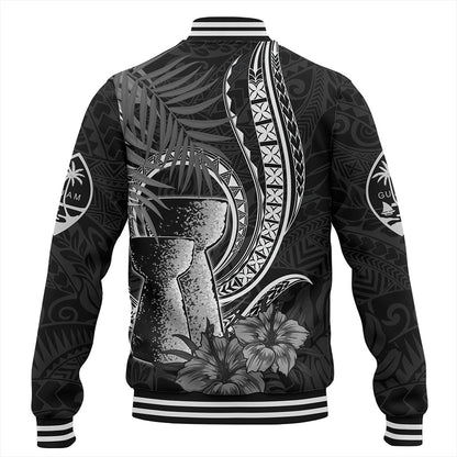 Guam Baseball Jacket Tribal Latte Stone Tropical Style