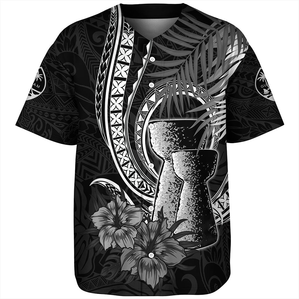 Guam Baseball Shirt Tribal Latte Stone Tropical Style