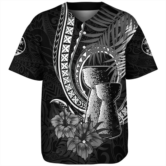 Guam Baseball Shirt Tribal Latte Stone Tropical Style