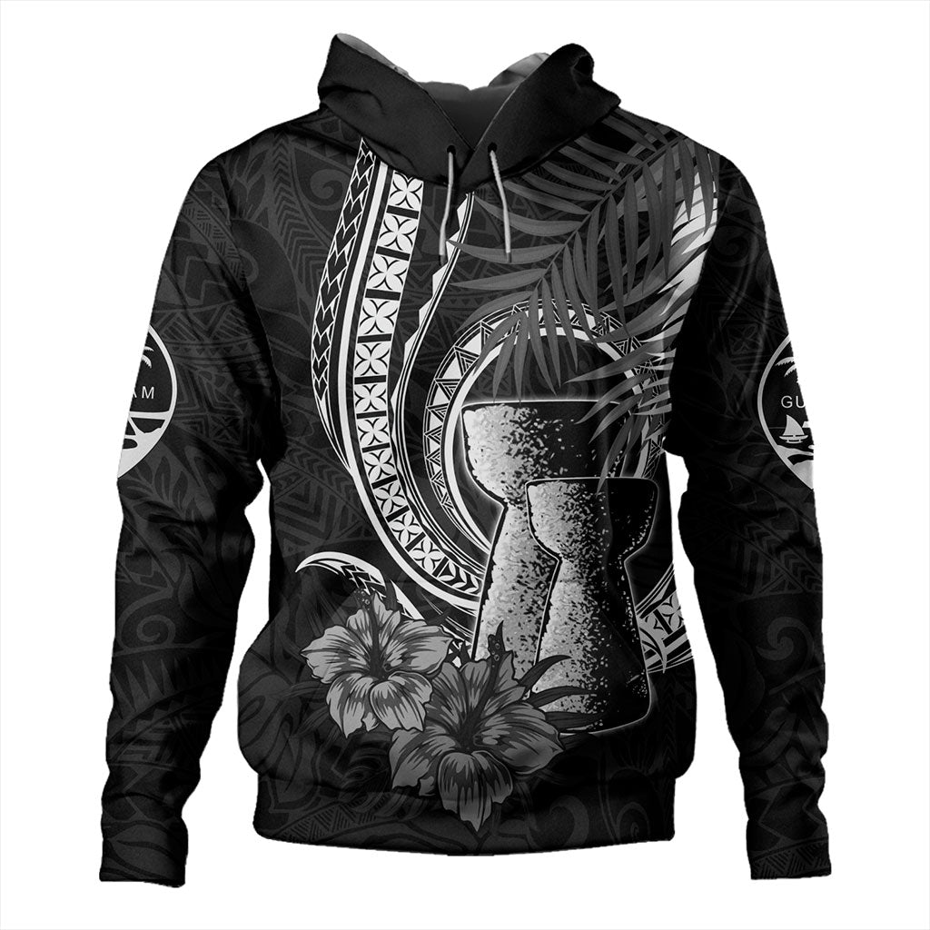 Guam Hoodie Tribal Latte Stone Tropical Style