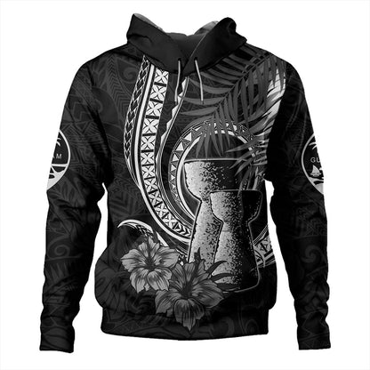 Guam Hoodie Tribal Latte Stone Tropical Style