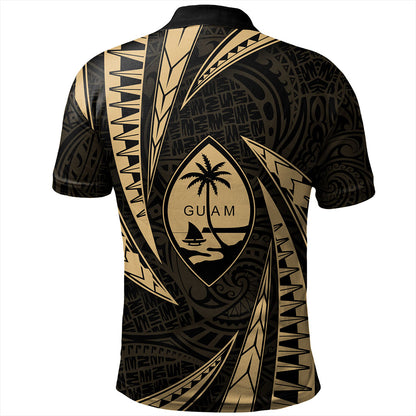 Guam Polo Shirt Micronesian Tribal Wave