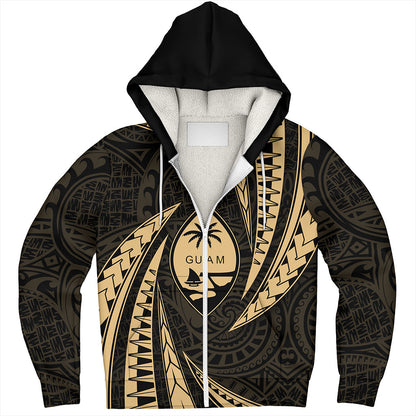 Guam Sherpa Hoodie Micronesian Tribal Wave