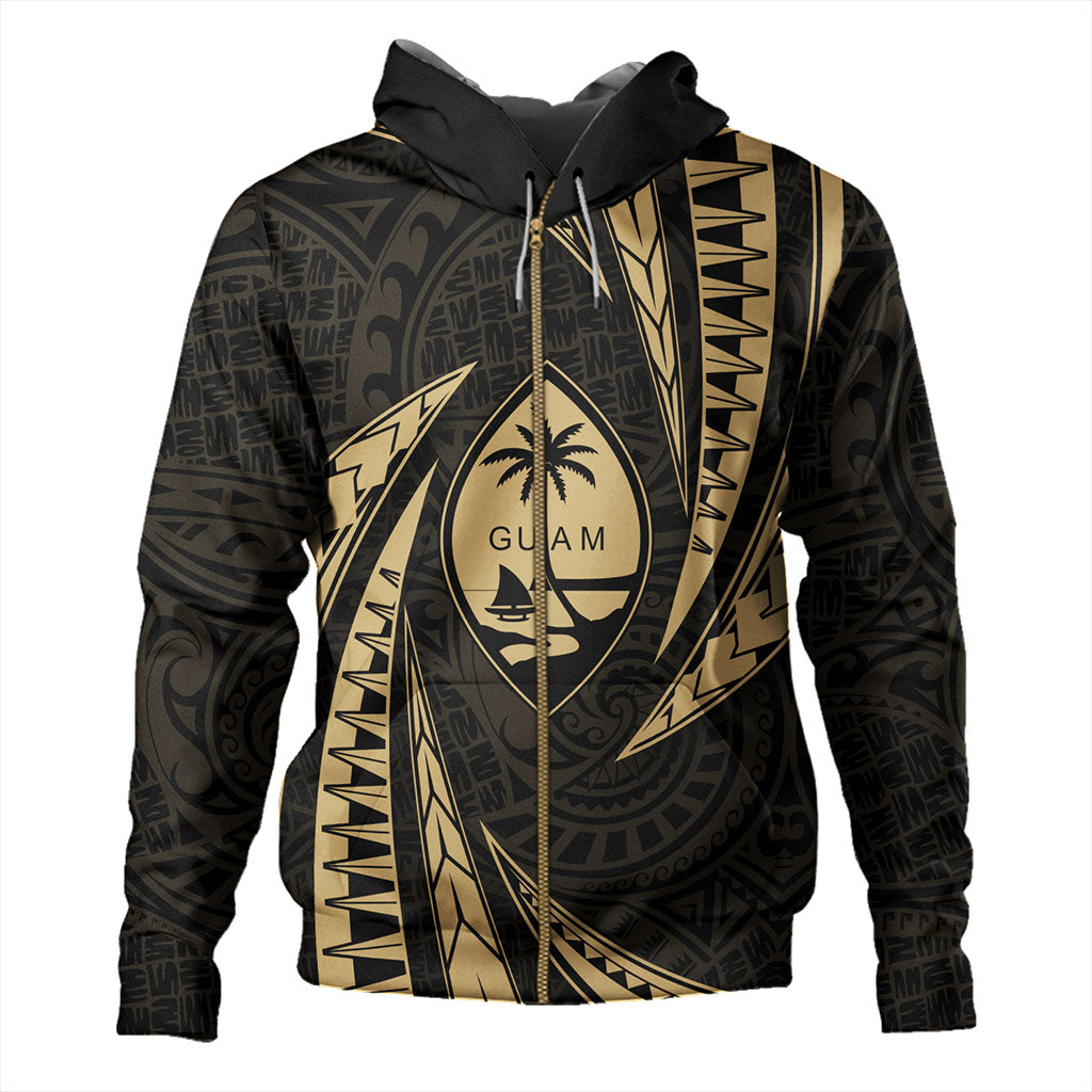 Guam Hoodie Micronesian Tribal Wave