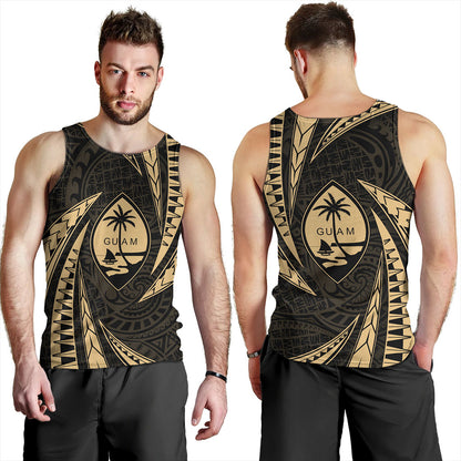 Guam Tank Top Micronesian Tribal Wave