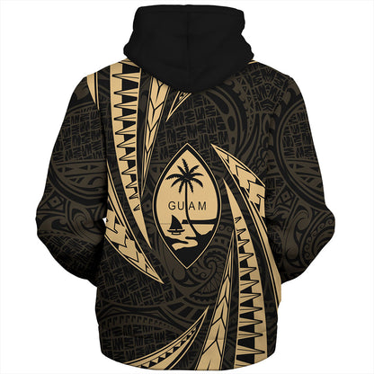 Guam Sherpa Hoodie Micronesian Tribal Wave