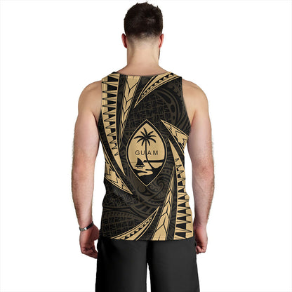 Guam Tank Top Micronesian Tribal Wave