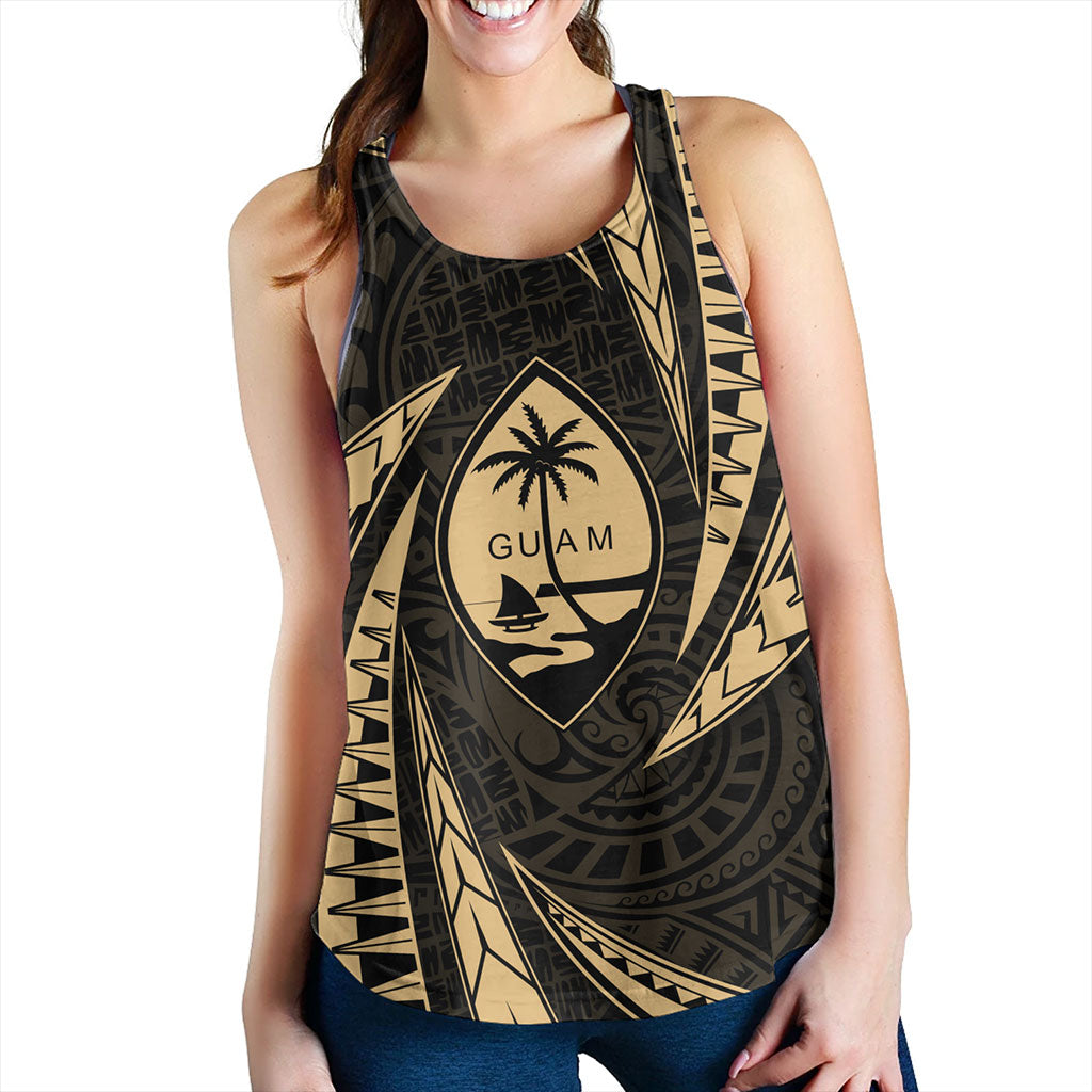 Guam Women Tank Micronesian Tribal Wave
