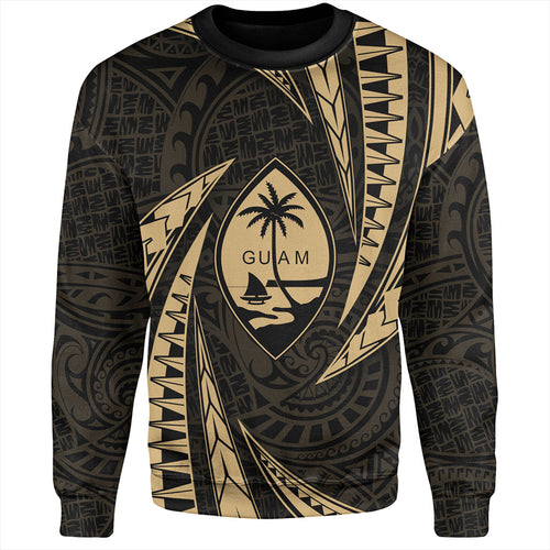 Guam Sweatshirt Micronesian Tribal Wave