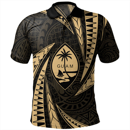 Guam Polo Shirt Micronesian Tribal Wave