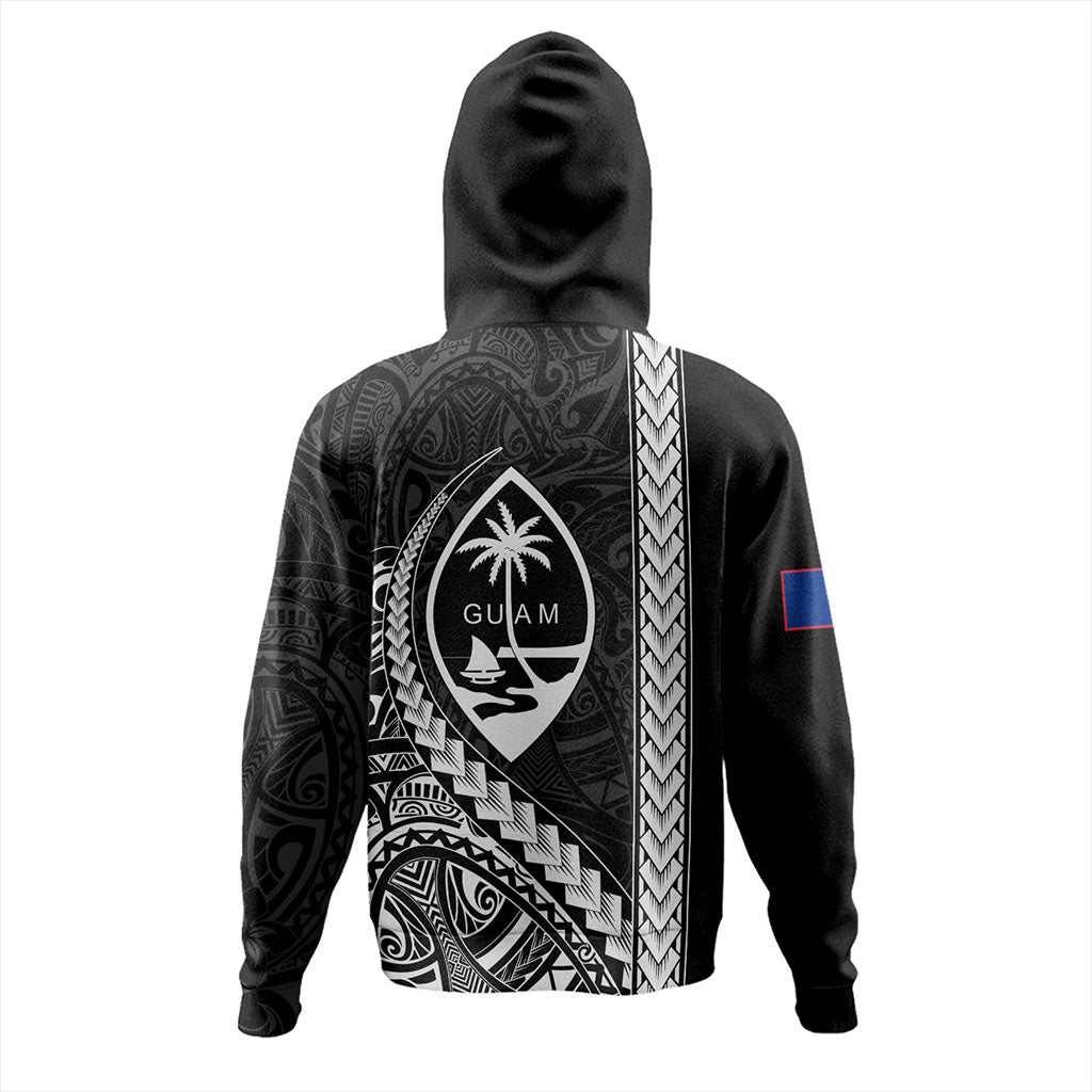 Guam Hoodie Tribal Micronesian Coat Of Arms Gray