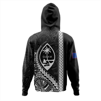 Guam Hoodie Tribal Micronesian Coat Of Arms Gray
