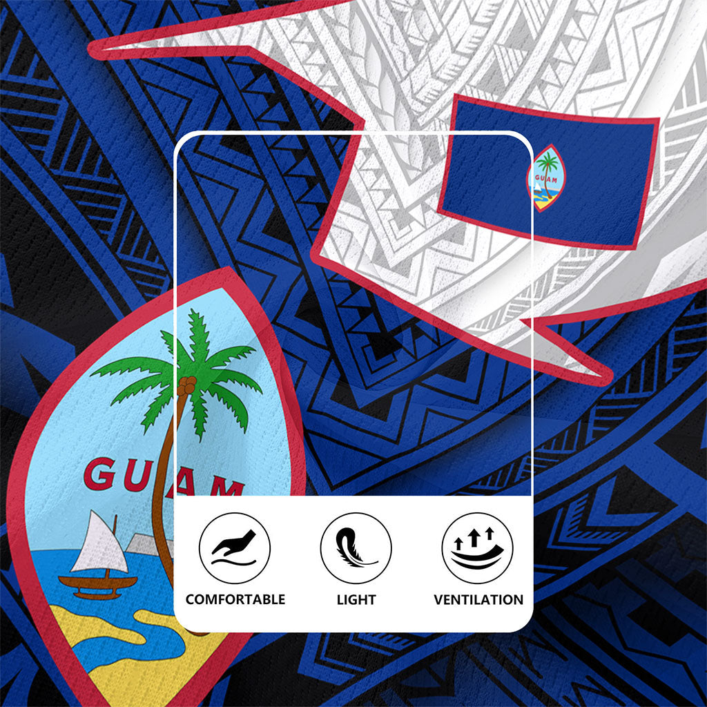 Guam Rugby Jersey Polynesian Tattoo Flag And Coat Of Arms