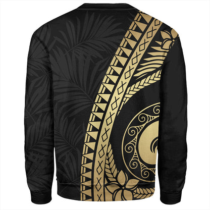 Guam Sweatshirt Tribal Pattern Golden
