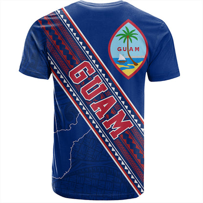 Guam T-Shirt Flag And Coat Of Arms