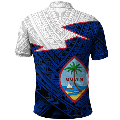 Guam Polo Shirt Polynesian Tattoo Flag And Coat Of Arms