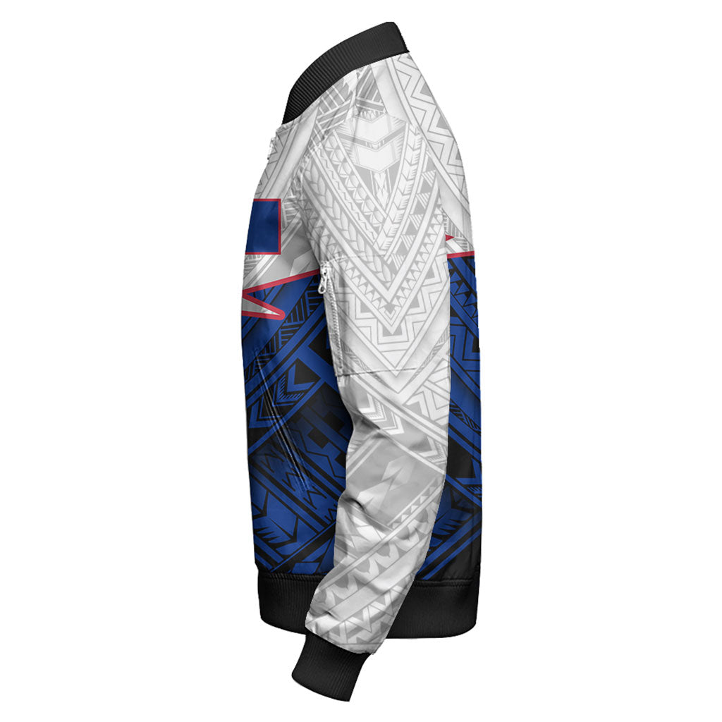 Guam Bomber Jacket Polynesian Tattoo Flag And Coat Of Arms
