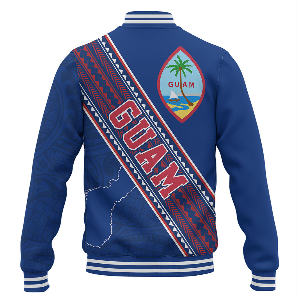 Guam Baseball Jacket Flag And Coat Of Arms