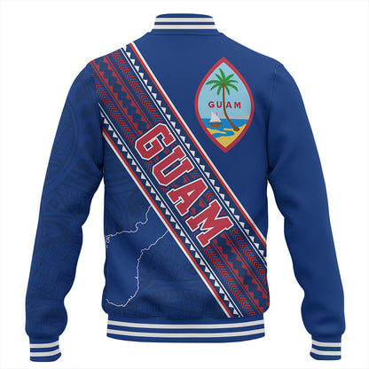 Guam Baseball Jacket Flag And Coat Of Arms