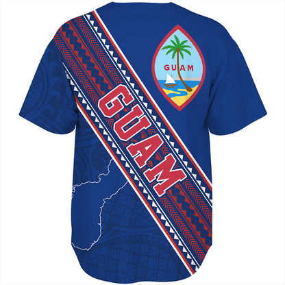 Guam Baseball Shirt Flag And Coat Of Arms