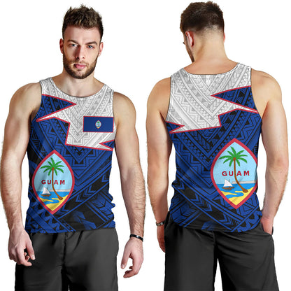 Guam Tank Top Polynesian Tattoo Flag And Coat Of Arms