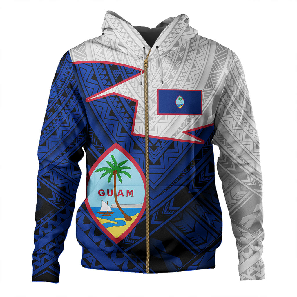 Guam Hoodie Polynesian Tattoo Flag And Coat Of Arms