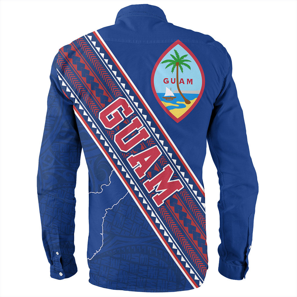 Guam Long Sleeve Shirt Flag And Coat Of Arms