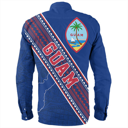Guam Long Sleeve Shirt Flag And Coat Of Arms